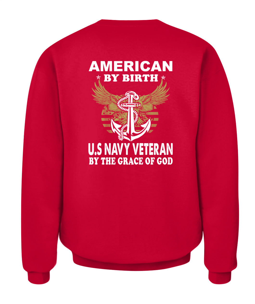 Navy veteran by the grace of God back T-shirt